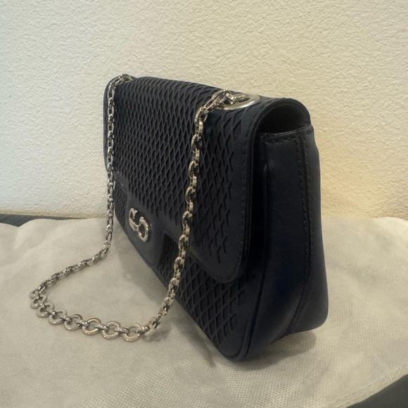 Ferragamo Navy Blue Quilted Chain Bag with COA - Picture 6 of 12